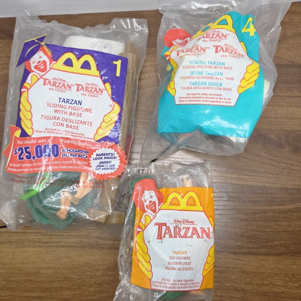 1999 & 2000 McDonald's Tarzan  Toy Lot